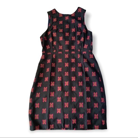 J.Crew , Size 12, Navy, Butterflies, Sheath dress in butterfly jacquard - Picture 9 of 10